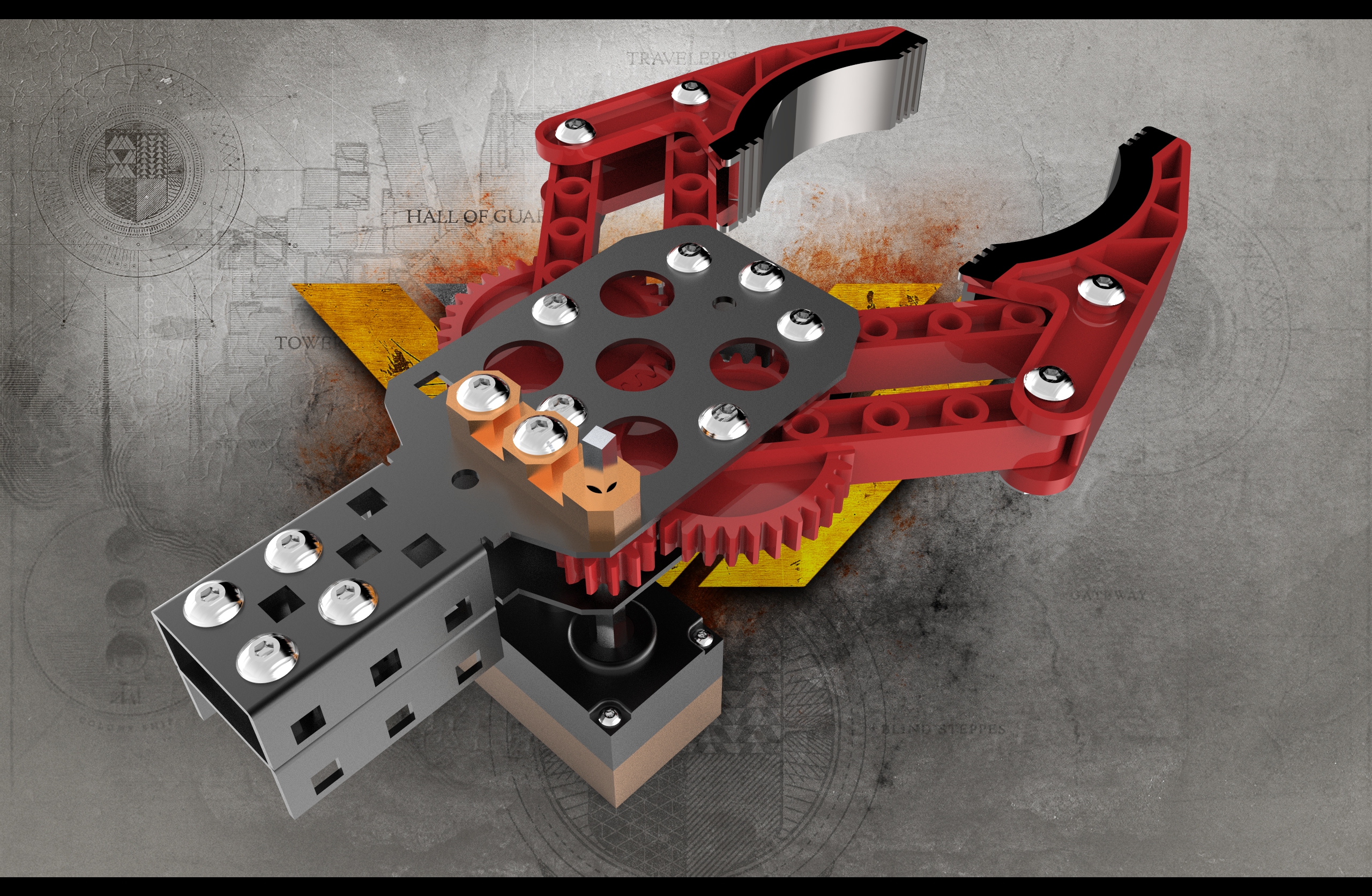可以3D打印的机器人抓手末端执行器